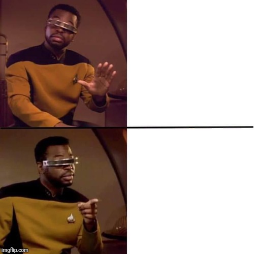 Geordi Drake meme template