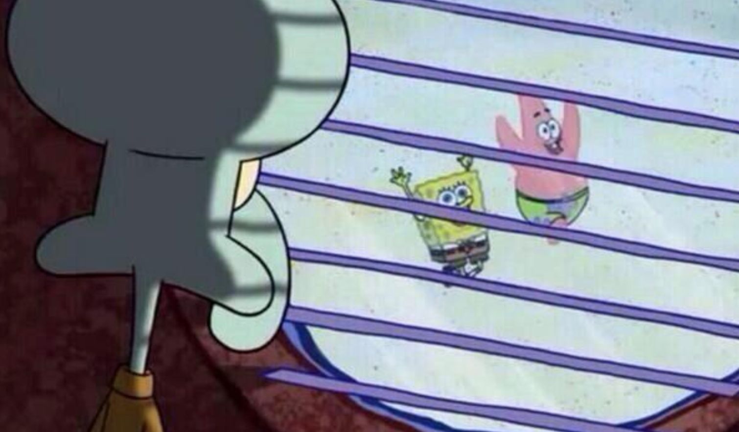 Spongebob Looking Out Window meme template