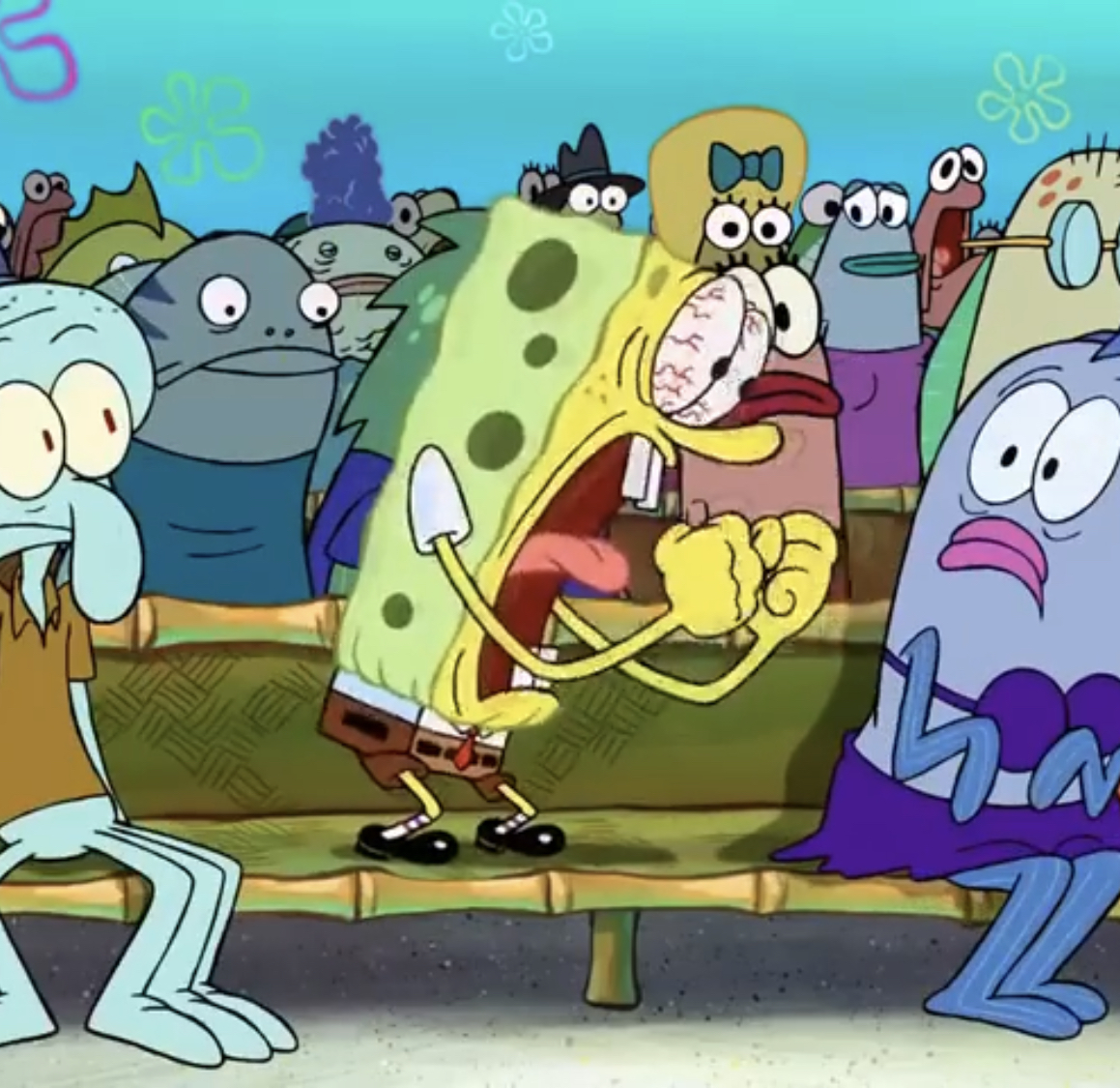 Spongebob Yelling meme template