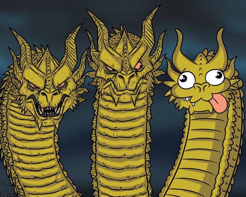 Three Dragons meme template