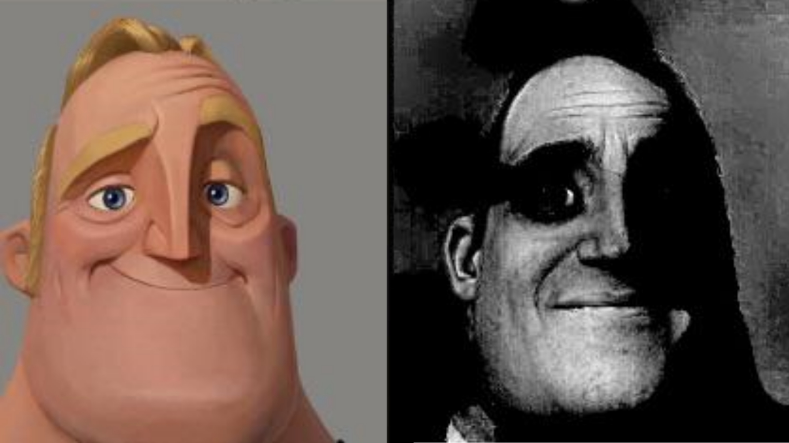 Traumatized Mr Incredible meme template
