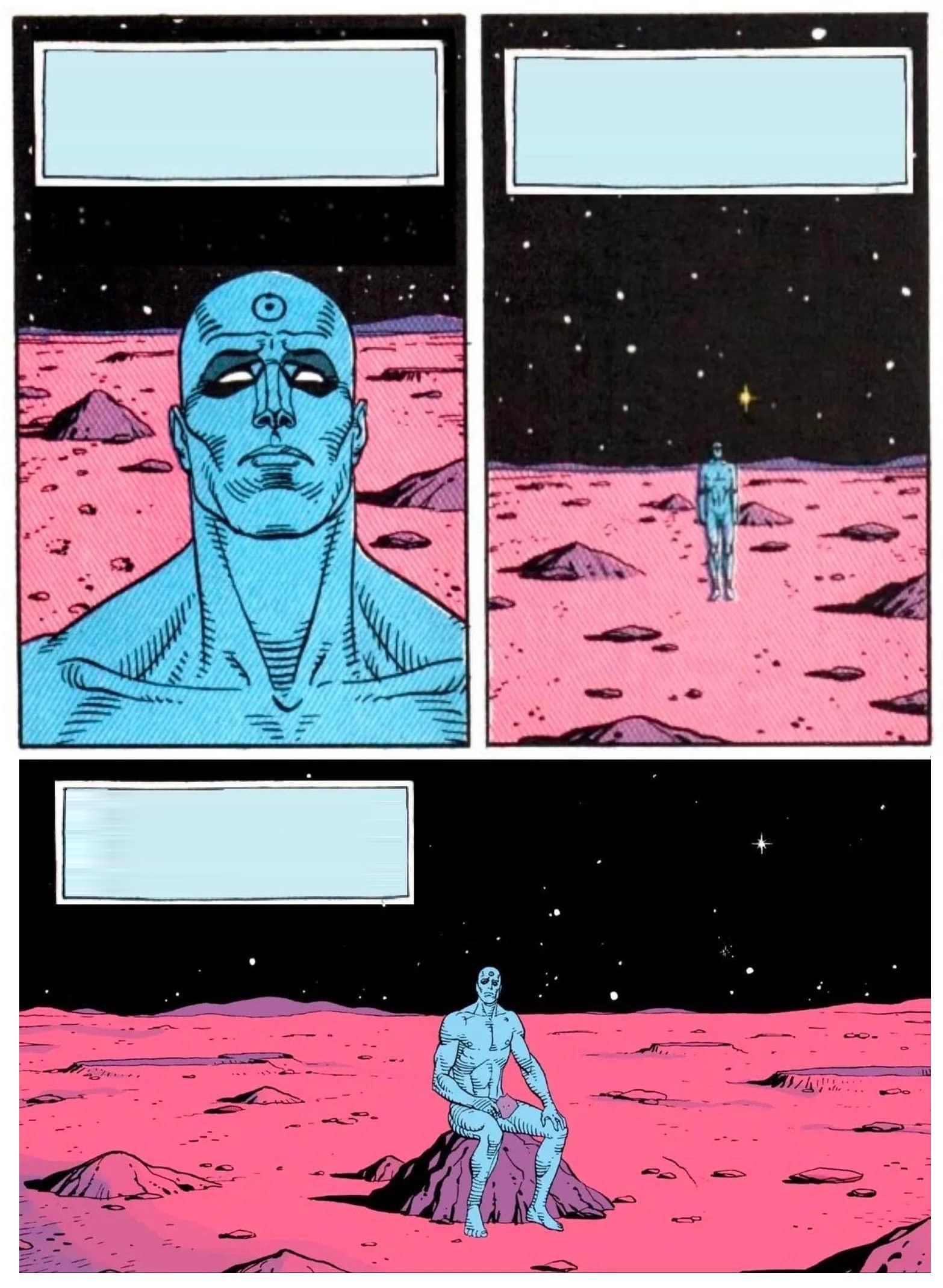 Doctor Manhattan 1985 meme template